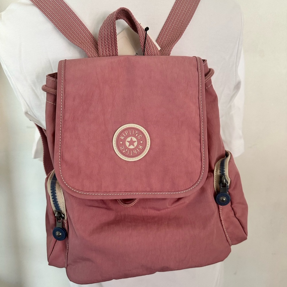 NWT KIPLING EBBA BACKPACK BAG -Pretty pink - Lots of compartments - Lightweight!